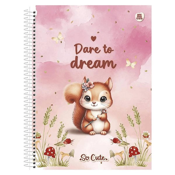 Caderno Espiral So Cute - Esquilinho - 80 Folhas - São Domingos