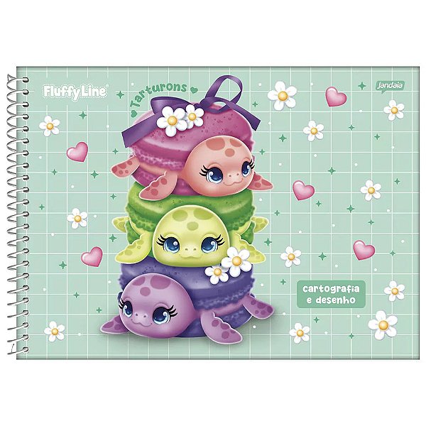 Caderno de Cartografia Fluffy - 80 Folhas - Jandaia