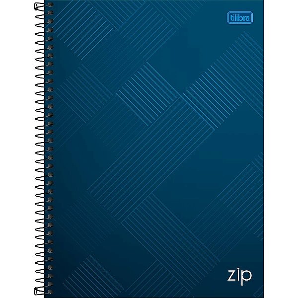 Caderno Espiral Zip - Azul - 10 Matérias - Tilibra