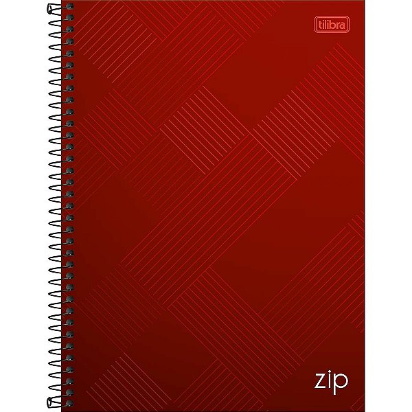 Caderno Espiral Zip - Vermelho - 10 Matérias - Tilibra