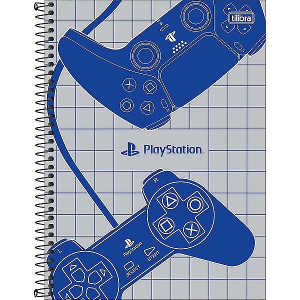 Caderno Espiral PlayStation - Controles - 160 Folhas - Tilibra