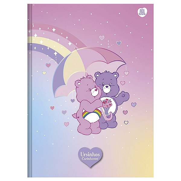 Caderno Brochura Ursinhos Carinhosos - Arco-Íris - 80 Folhas - São Domingos