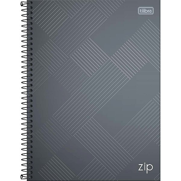 Caderno Espiral Zip - Cinza - 1 Matéria - Tilibra