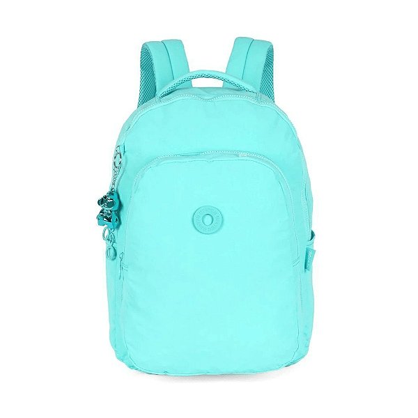 Mochila de Costas Crinkle Chaveiro Up4you - Verde Água - Luxcel