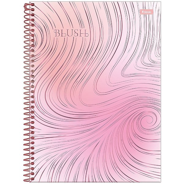 Caderno Espiral Blush - Espiral Rosa - 160 Folhas - Foroni