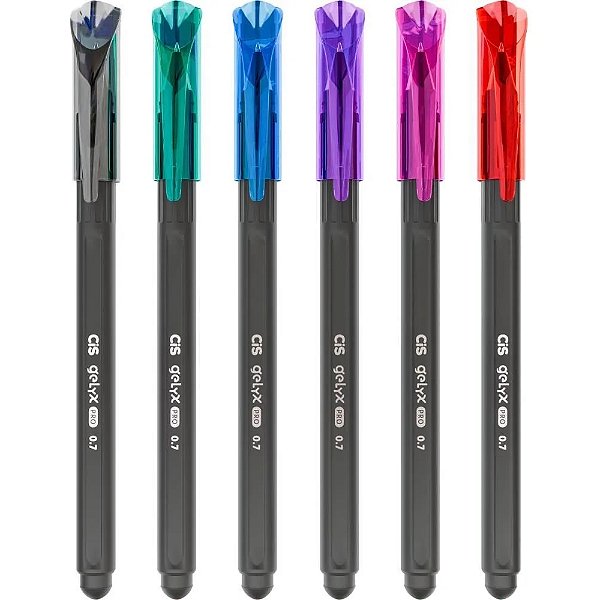 Conjunto de Caneta Gel Gelyx Pro 0.7mm - 6 Cores - Cis
