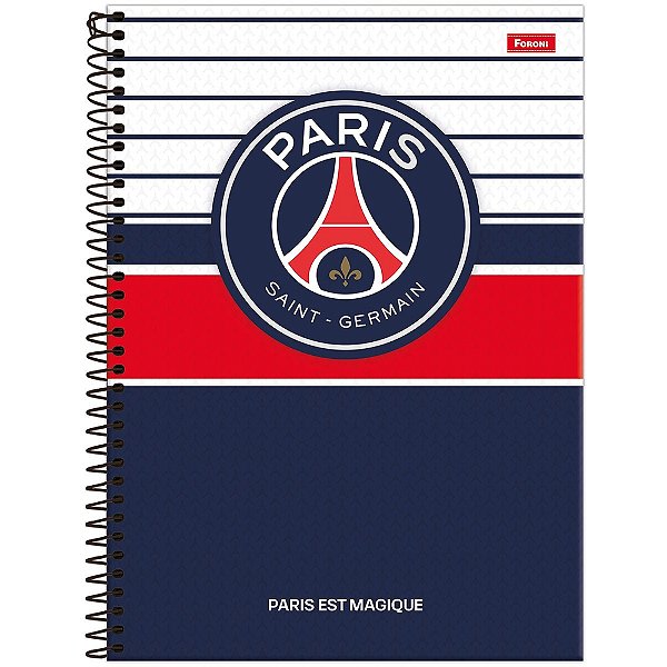 Caderno Paris Saint-Germain - Paris Est Magique - 160 Folhas - Foroni