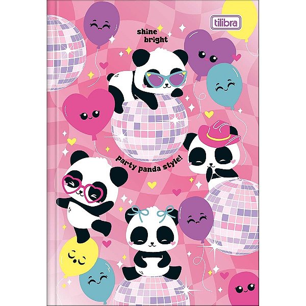 Caderno Brochura Lovely Friend - Panda Party - 80 Folhas - Tilibra
