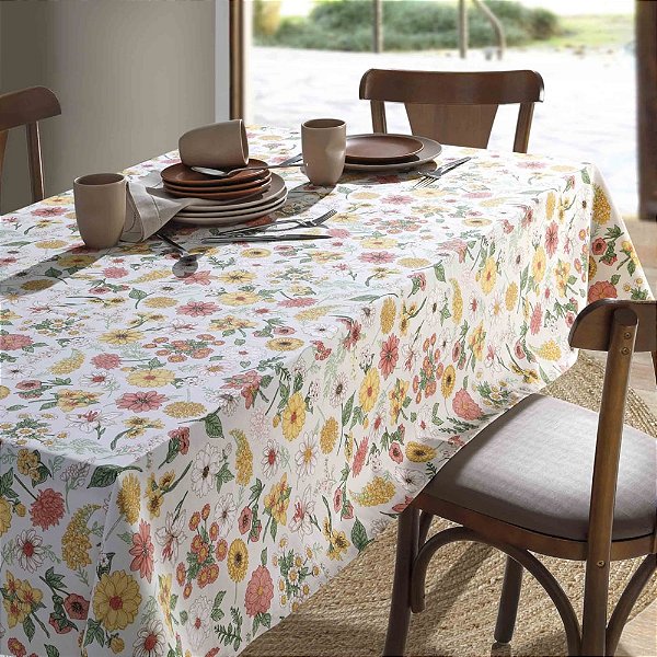 Toalha de Mesa Retangular Athenas 6 lugares - Elane - Döhler Clean