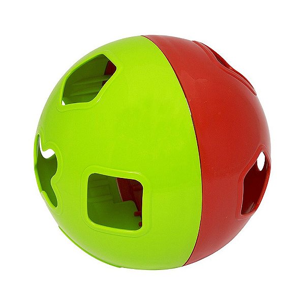 Bola Didática - Verde e Vermelho - Mercotoys