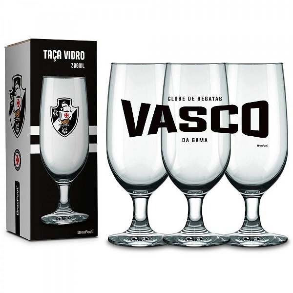 Taça de Vidro - Vasco - 300ml - Brasfoot