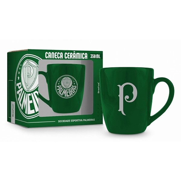 Caneca de Cerâmica Prime - Palmeiras - 350ml - Brasfoot