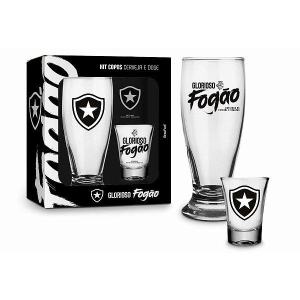 Kit 2 copos - Munich e Dose - Botafogo - Brasfoot
