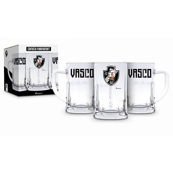 Caneca Chopp de Vidro Vasco - 565ml - Brasfoot