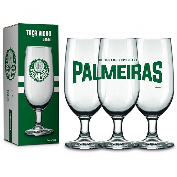 Taça de Vidro - Palmeiras - 300ml - Brasfoot