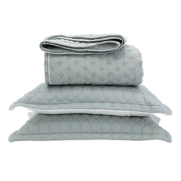 Jogo de Colcha Lazio 300 Fios Tiene - King - Kacyumara