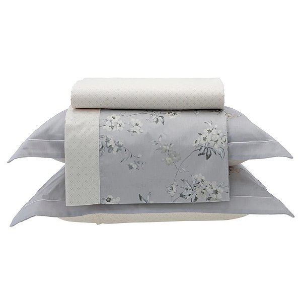 Jogo de Cama Lazio Acentinado 300 Fios - Queen - Athena - Kacyumara