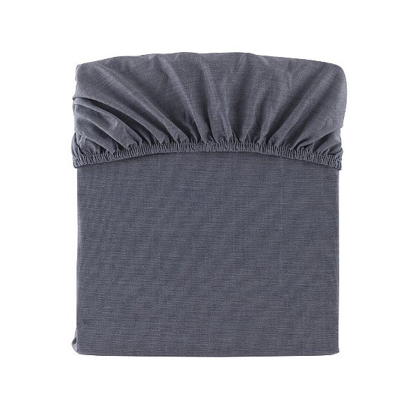 Lençol com Elástico Chambret 200 Fios Casal - Marinho - Kacyumara