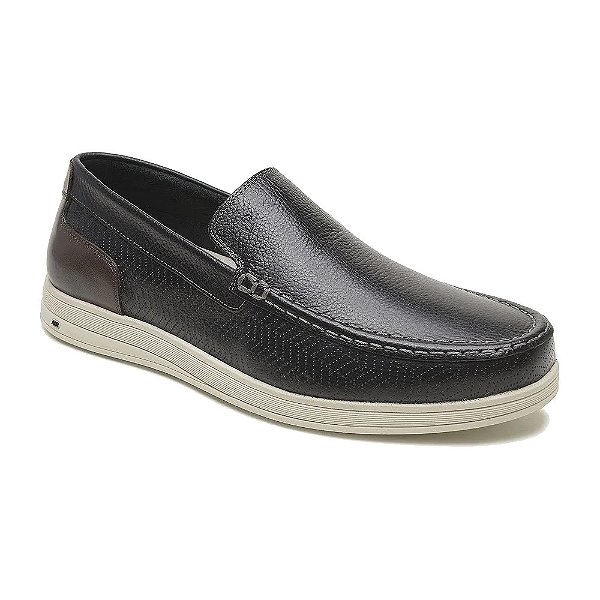 Sapato Mocassim Masculino Couro Anti Impacto - Jota Pe