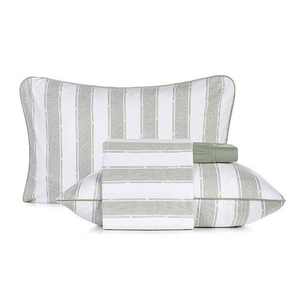 Jogo de Cama Malha Fio Penteado Com Viés Casal - Trilho - Altenburg