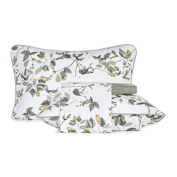 Jogo de Cama Malha Fio Penteado Com Viés Casal - Serra Clara - Altenburg