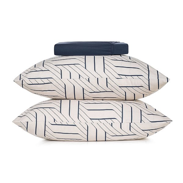Jogo de Cama In Cotton Casal - Zigue - 3 peças - Altenburg