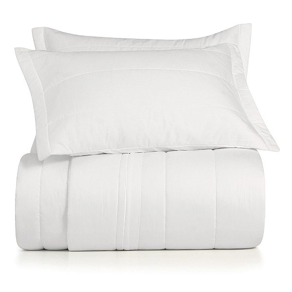 Jogo de Colcha Algodão Lux King - Branco - 200 Fios - Altenburg