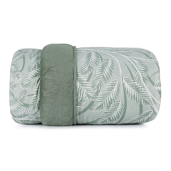 Edredom Blend Confort Plush Dupla Face Queen - Folhagens - Altenburg