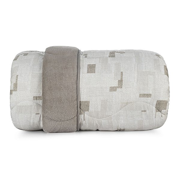Edredom Blend Confort Plush Dupla Face Queen - Geométrico - Altenburg