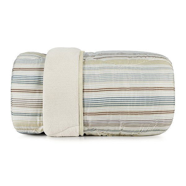 Edredom Blend Confort Plush Dupla Face Solteiro - Lines - Altenburg