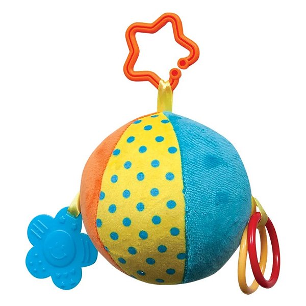 Bola Plush Color com Chocalho e Mordedor - Buba