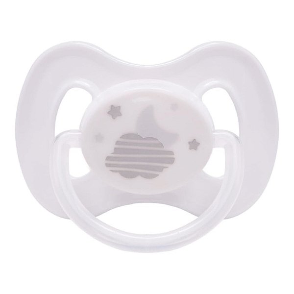 Chupeta Comfort Noturna Nuvem 0-6 Meses - Cinza - Buba