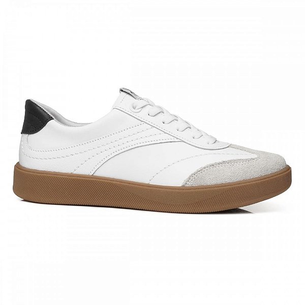 Tênis Feminino Casual Slip Recortes - Branco - Pegada