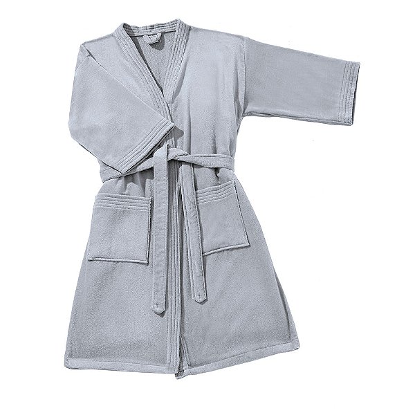 Roupão Adulto Velour - Cinza Claro - GG - Döhler