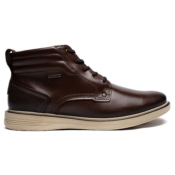 Bota Masculina Stretch Couro - Marrom Escuro - Pegada