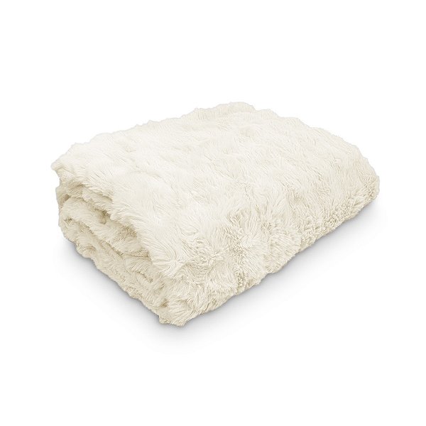 Manta Blanket Fluffy Toque de Coelho - Off White - Queen - Appel Home