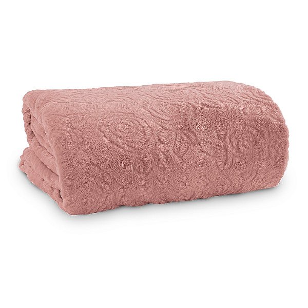 Manta Flannel Lady - Rosa Flan - Casal - Appel Home