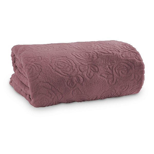 Manta Flannel Lady - Malva Retrô - Casal - Appel Home