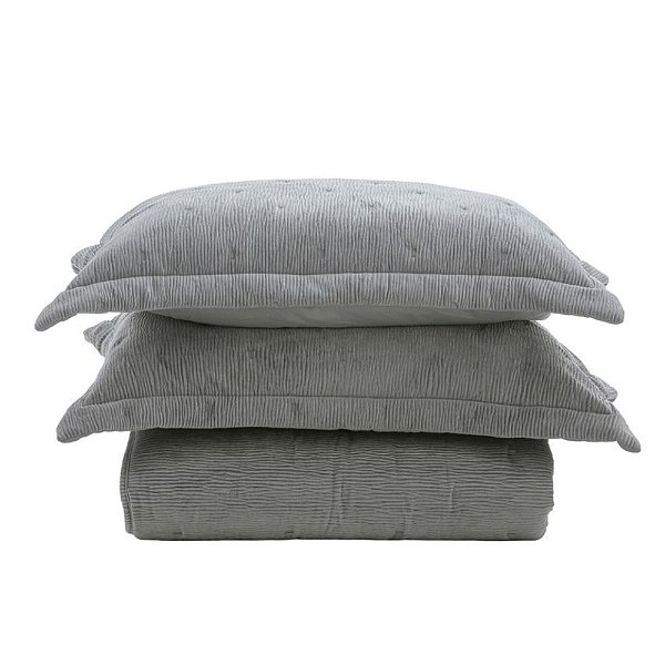 Jogo de Colcha Savelli 400 Fios Casal - Cinza - Corttex