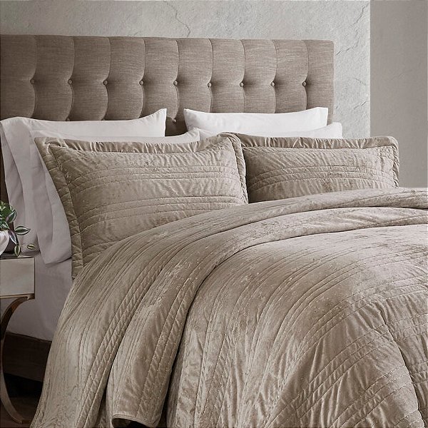 Jogo de Colcha Bellagio Queen - Bege - Corttex