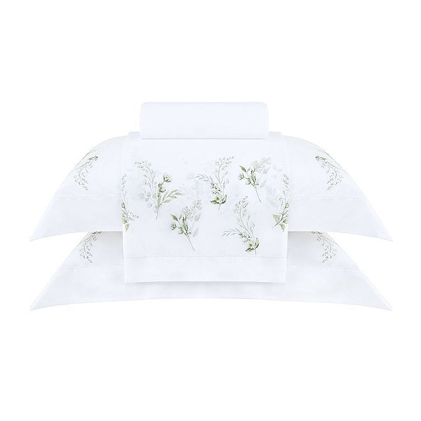 Jogo de Cama Casal Gran Percalle Blanche - 4 Peças - Buddemeyer