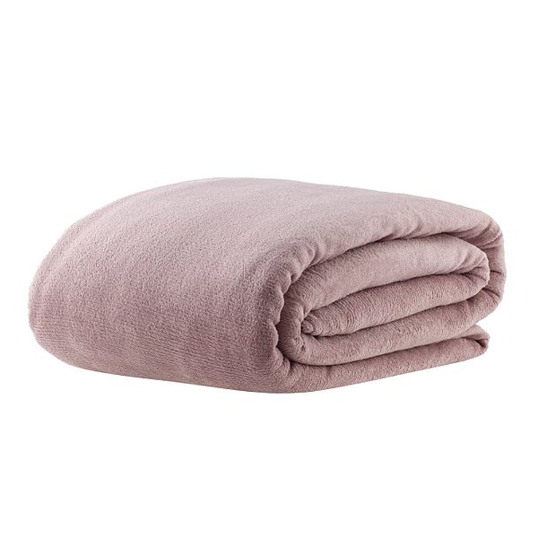 Manta Microfibra Home Design - Solteiro - Rosa Seco - Corttex