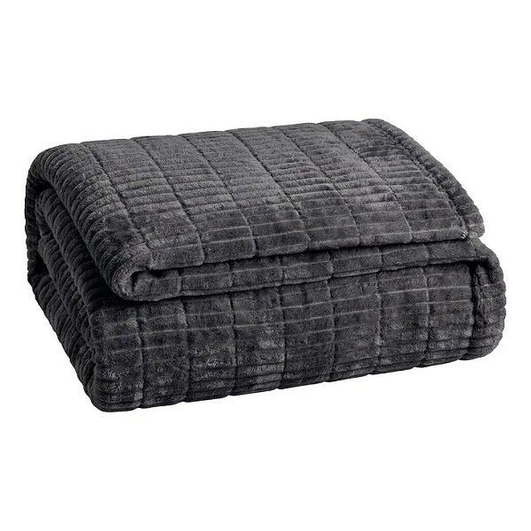 Cobertor Islândia Queen - Grafite - Corttex