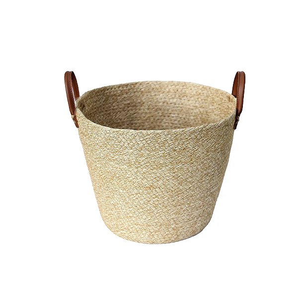 Cesto de Fibra Natural com Alça - 33cm - Paramount