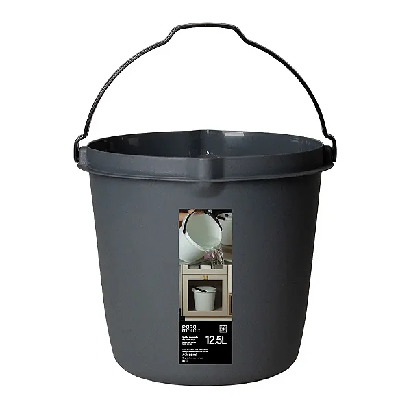 Balde Redondo com Alça Fly - Chumbo - 12,5L - Paramount