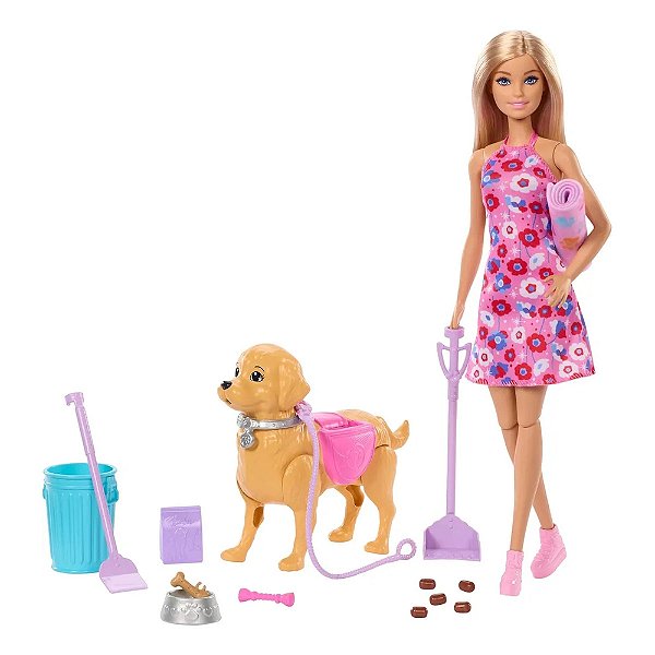 Boneca Barbie Malibu Passeio com Cachorrinha - Mattel