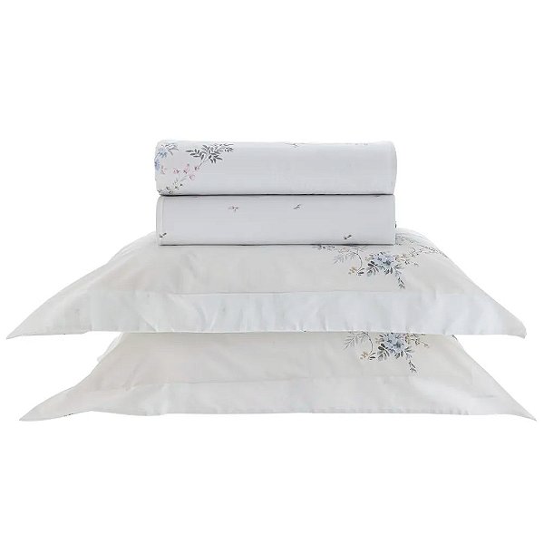 Jogo de Cama Vida Bela Casal 200 Fios  - Marceli - Kacyumara