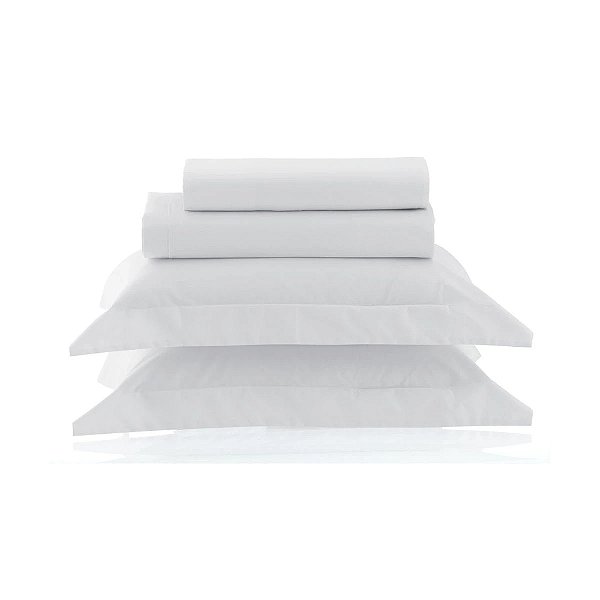 Jogo de Cama Vida Bela Queen 200 Fios - Branco Tinto - Kacyumara