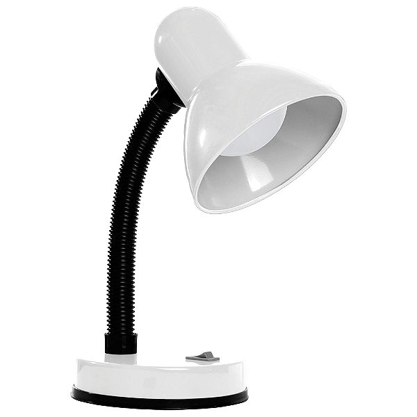 Luminária de Mesa com Base - Branco - Em Casa Tem