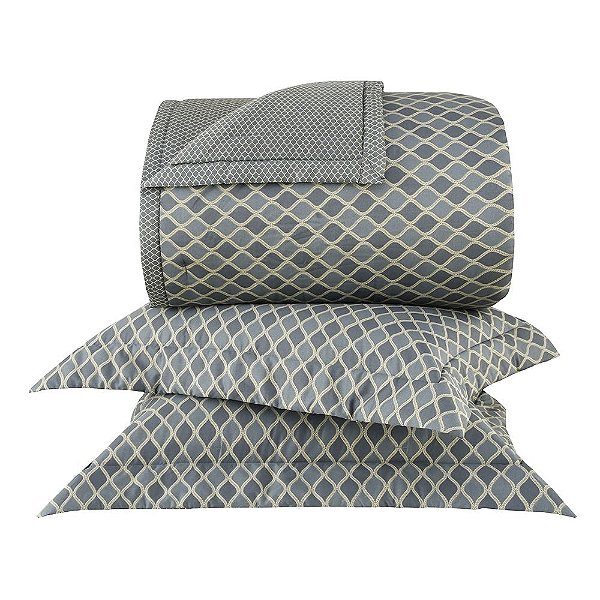 Jogo de Colcha Bud Vision Salvatore 300 Fios - Queen - 3 Peças - Buddemeyer